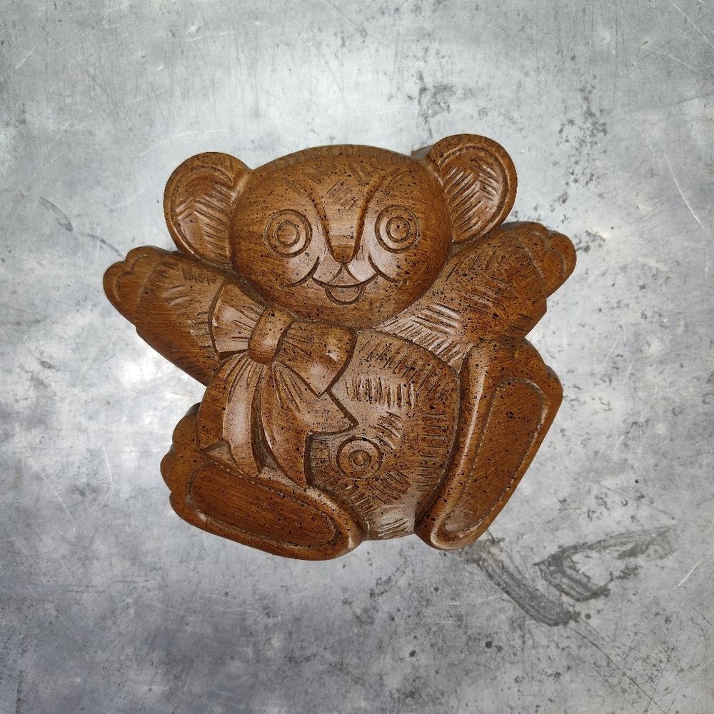 Vintage 1985 Homco Koala Bear Wall Pocket Plastic Planter Wood Look Retro MCM